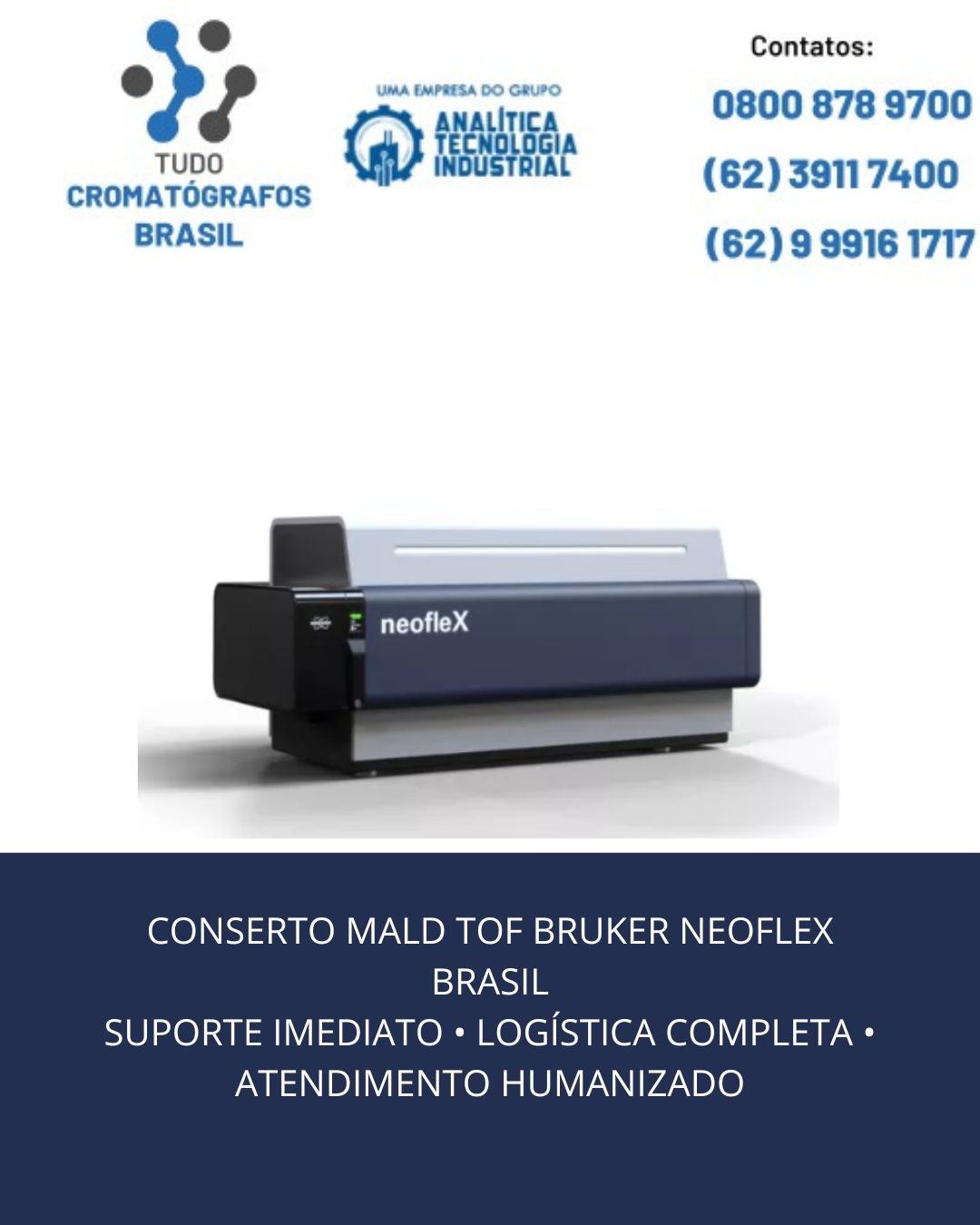 CONSERTO MALD TOF BRUKER NEOFLEX BRASIL SUPORTE IMEDIATO • LOGÍSTICA COMPLETA • ATENDIMENTO HUMANIZADO