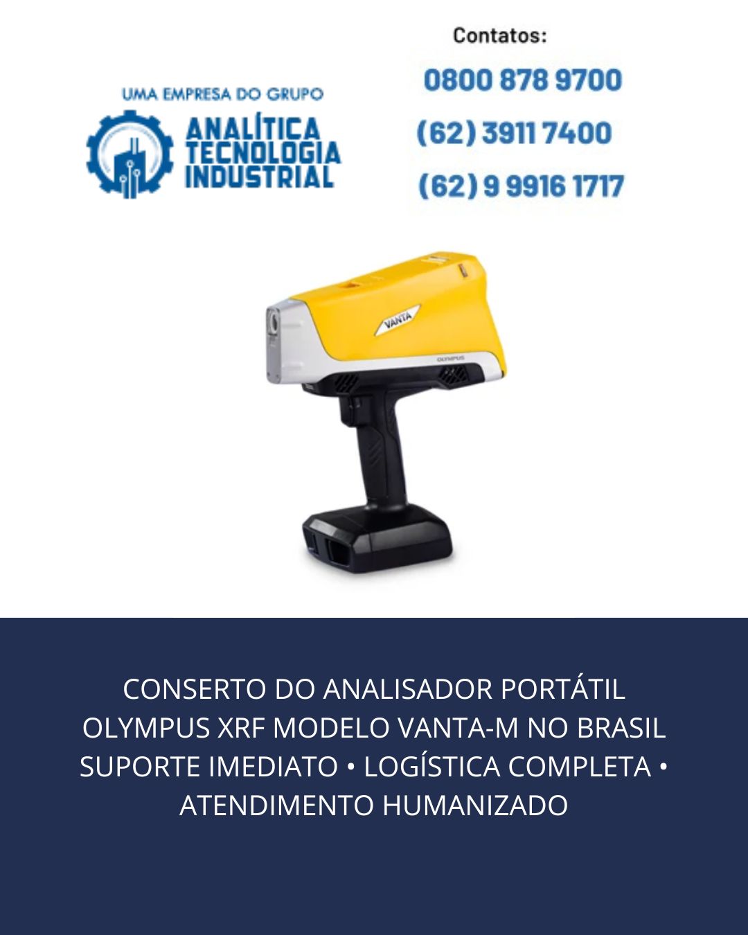 CONSERTO DO ANALISADOR PORTÁTIL OLYMPUS XRF MODELO VANTA M NO BRASIL SUPORTE IMEDIATO • LOGÍSTICA COMPLETA • ATENDIMENTO HUMANIZADO