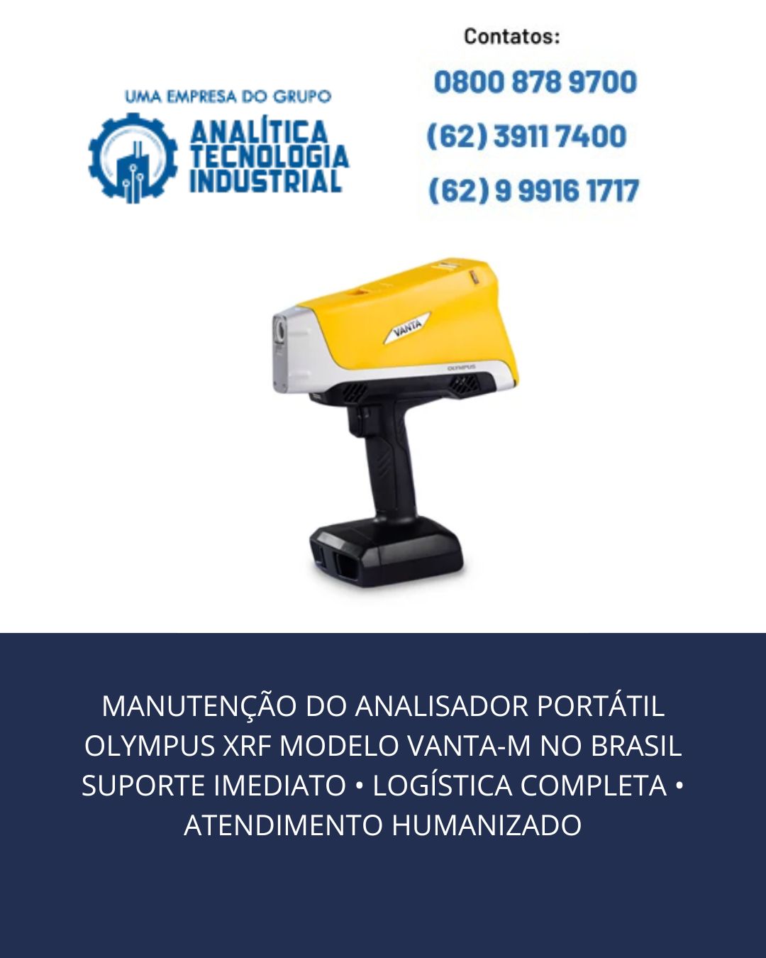 MANUTENÇÃO DO ANALISADOR PORTÁTIL OLYMPUS XRF MODELO VANTA M NO BRASIL SUPORTE IMEDIATO • LOGÍSTICA COMPLETA • ATENDIMENTO HUMANIZADO (2)